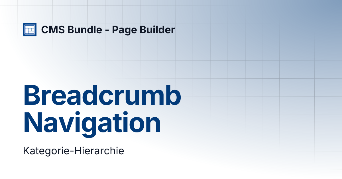 Breadcrumb Navigation | CMS Bundle - Page Builder